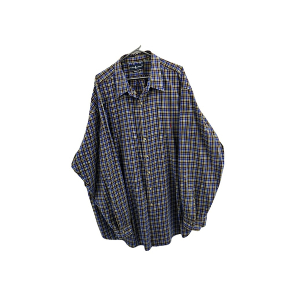 Lauren Ralph Lauren Other - RALPH LAUREN CLASSIC FIT blue Plaid Long Sleeve Cotton Shirt. Mens Size 4XLT
